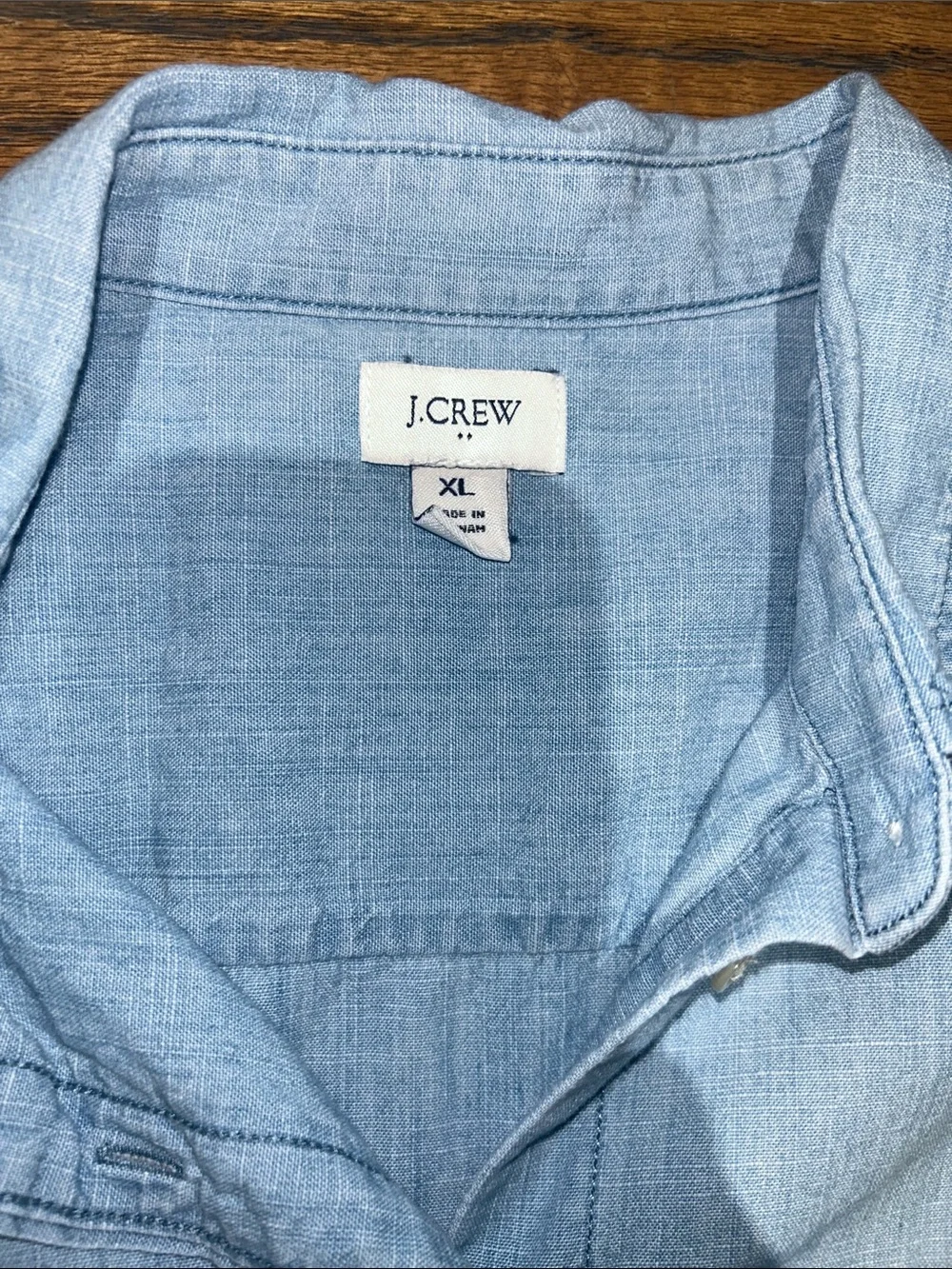 J. Crew Sleeveless Chambray Button-Down Top - Light Blue